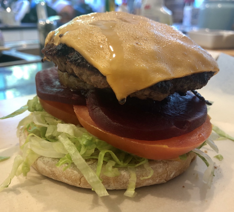 layering the burger
