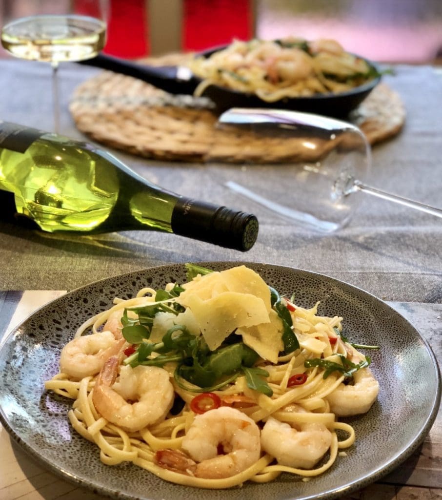 chilli garlic prawn pasta