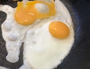 frying the egg