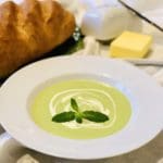 Pea soup with wasabi