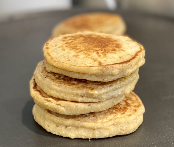 zoomed in image of pancakes