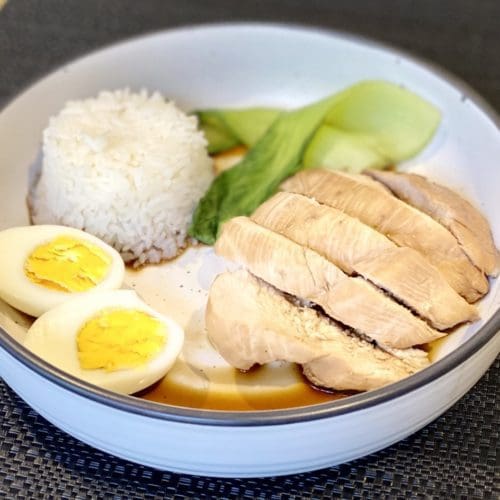poached chicken in soy