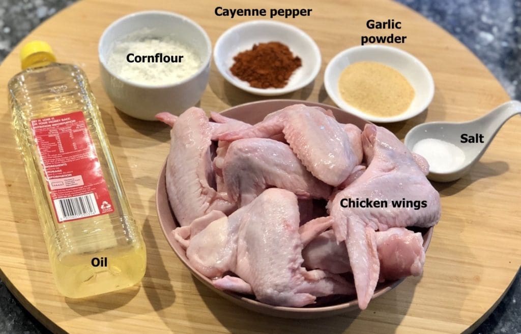 ingredients needed for fried wings