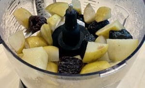 prunes and pears in food processor