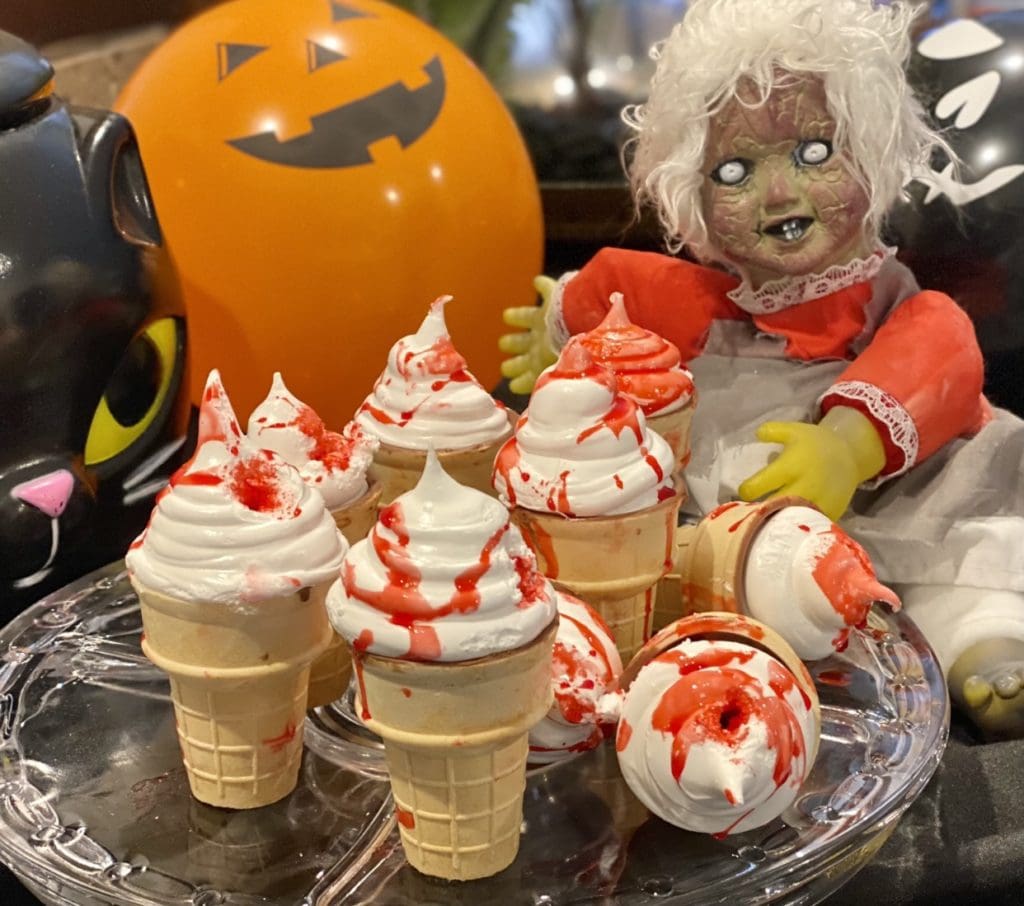 easy halloween treats bloody ice creams