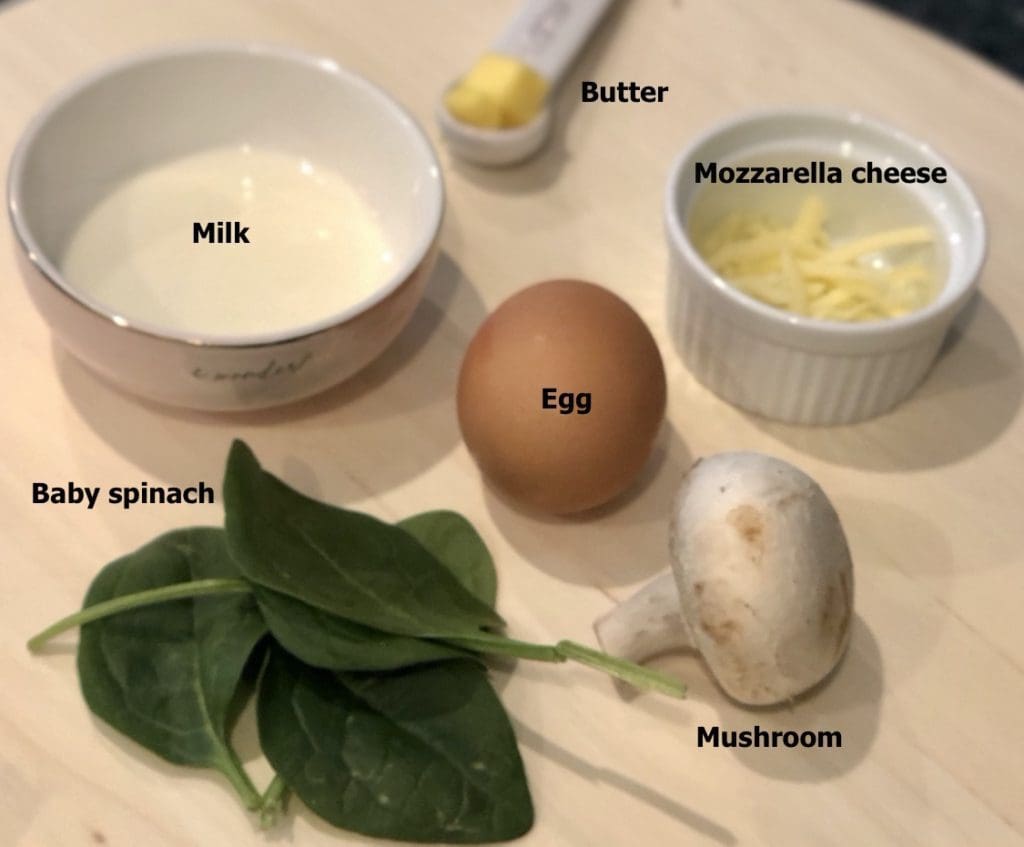 Ingredients for SCRAMBLED EGGS 