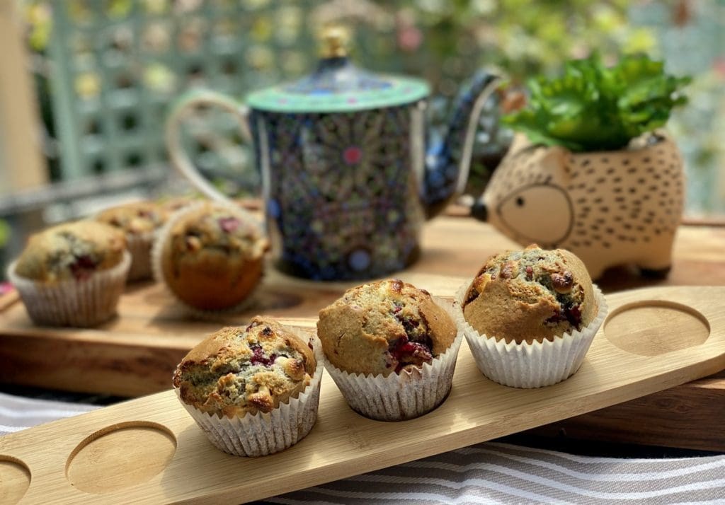 Raspberry and White Chocolate Muffins