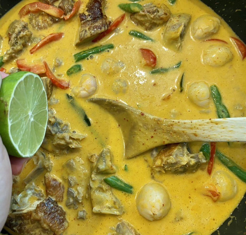 red duck curry with lychee