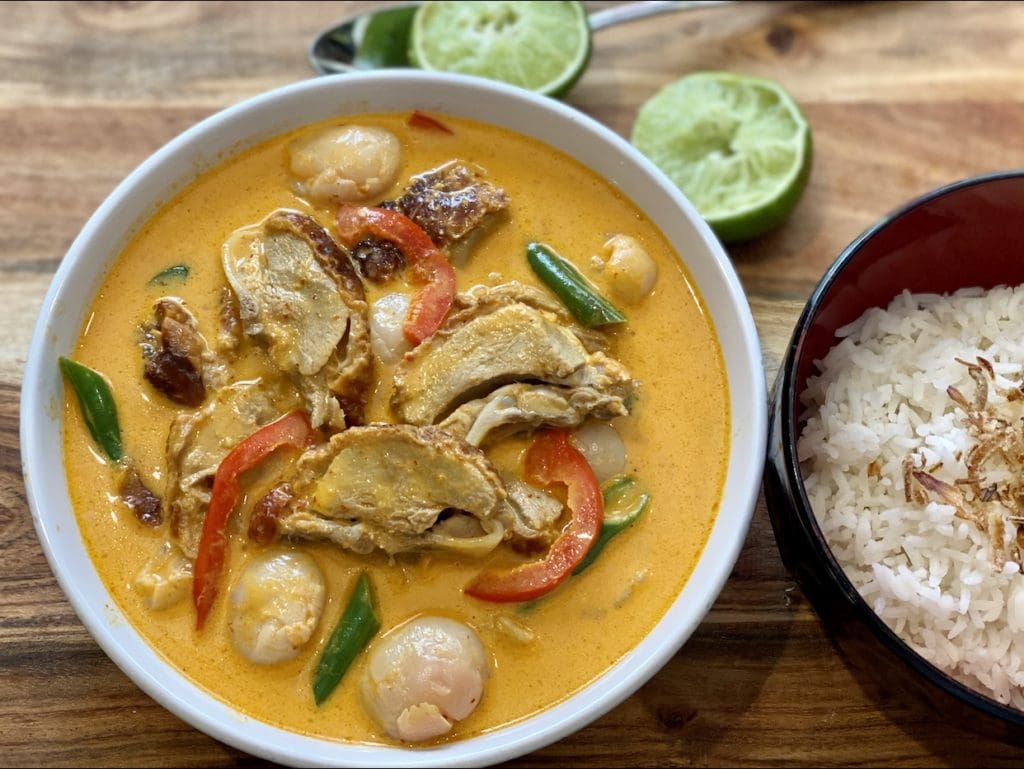 Red duck curry with lychee