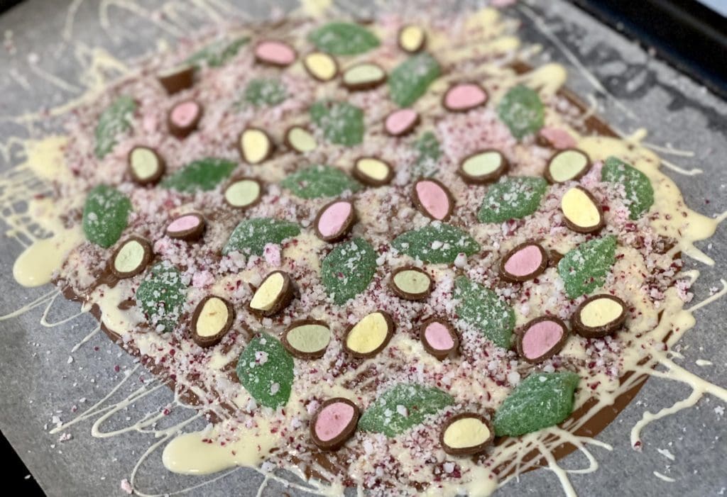 Chocolate Bark With Candy Cane