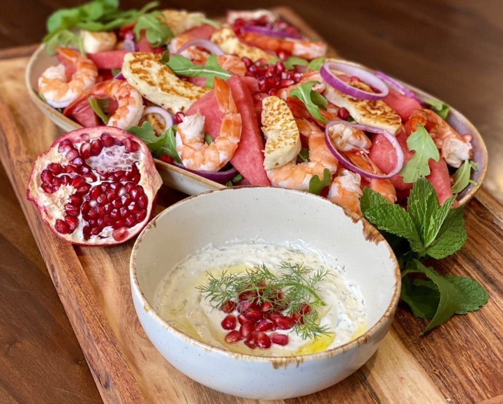 halloumi watermelon salad