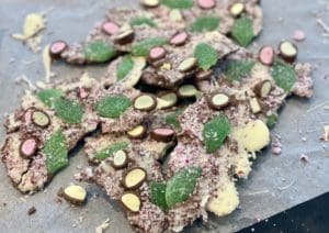 Chocolate Bark With Candy Cane