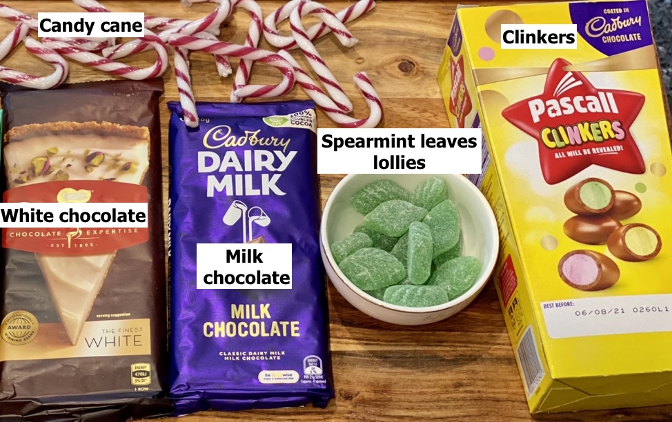 ingredients list for chocolate bark