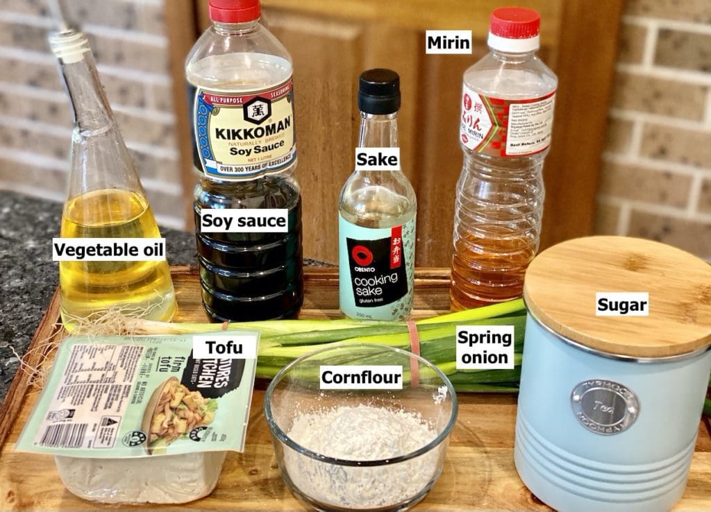 ingredients for TERIYAKI TOFU 