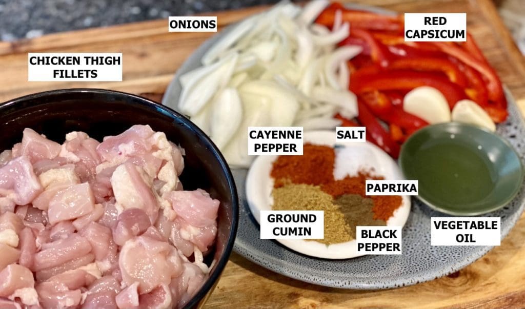 Ingredients for Mexican Chicken Bowl