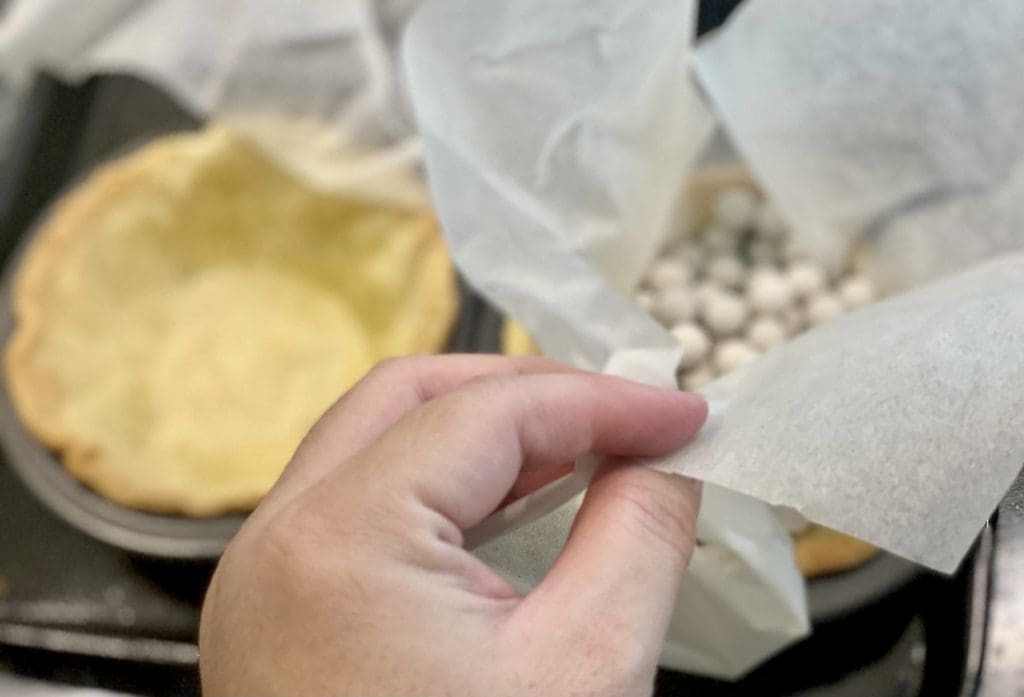 blind baking the pastry