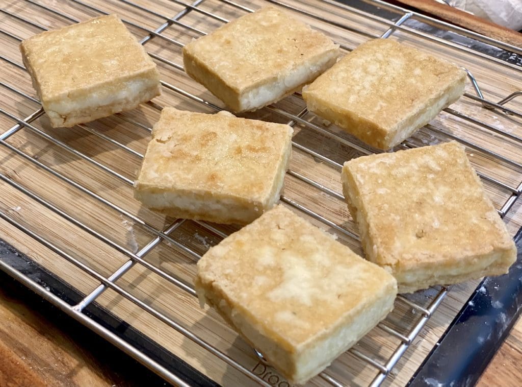 frying tofu
