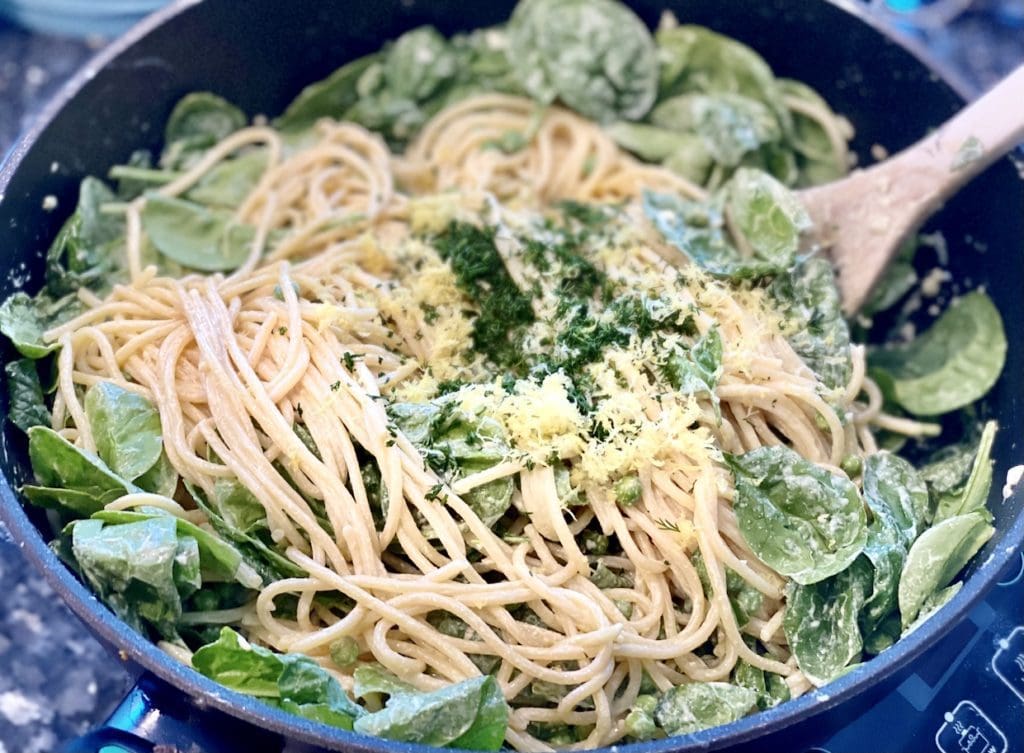 smoked salmon spaghetti