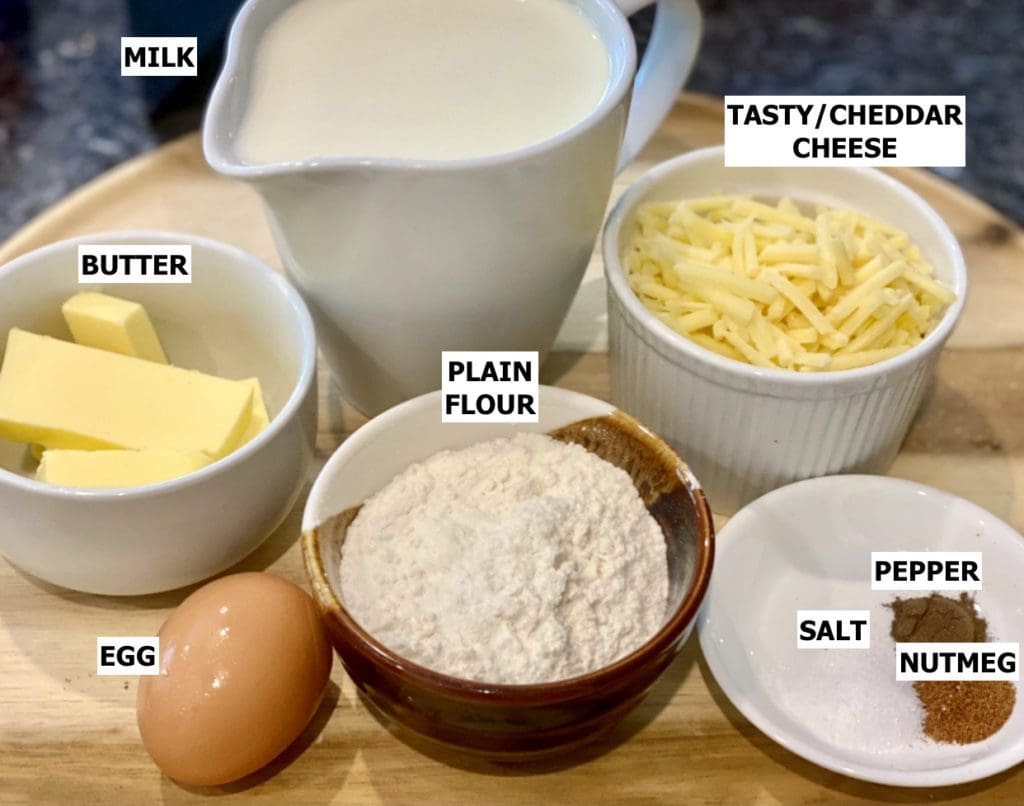 ingredients for cheese topping