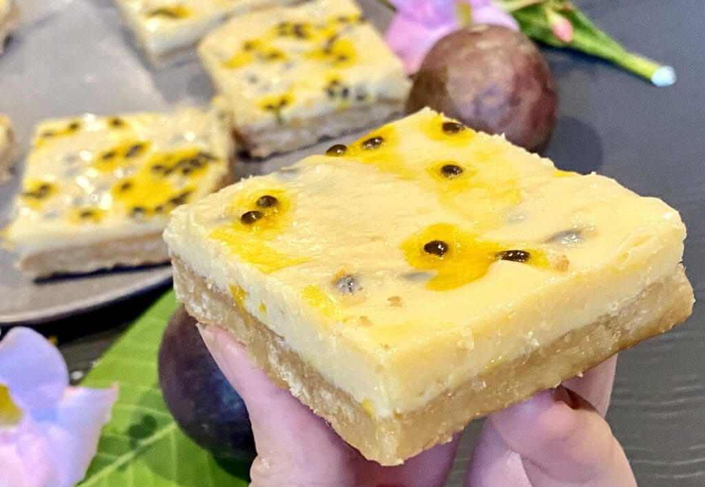 EASY PASSIONFRUIT SLICE