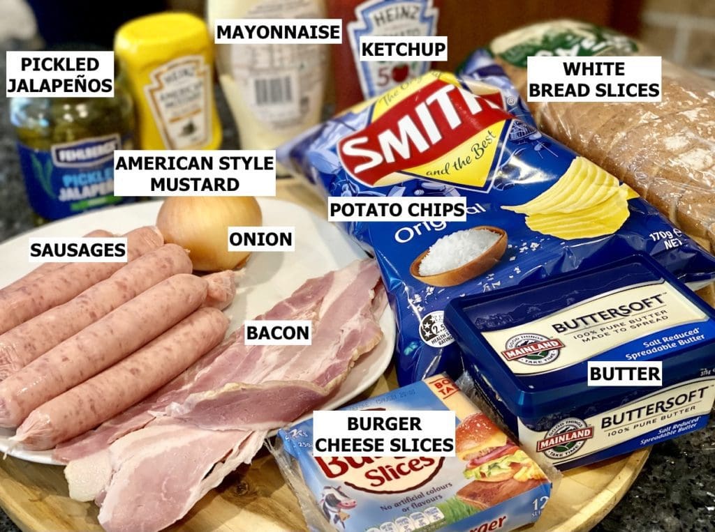 ingredients for sandwich