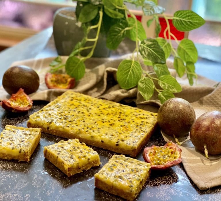 EASY PASSIONFRUIT SLICE