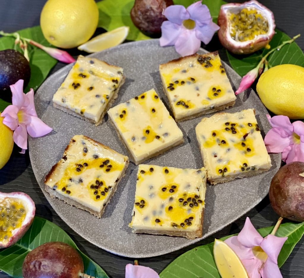 Easy passionfruit slice