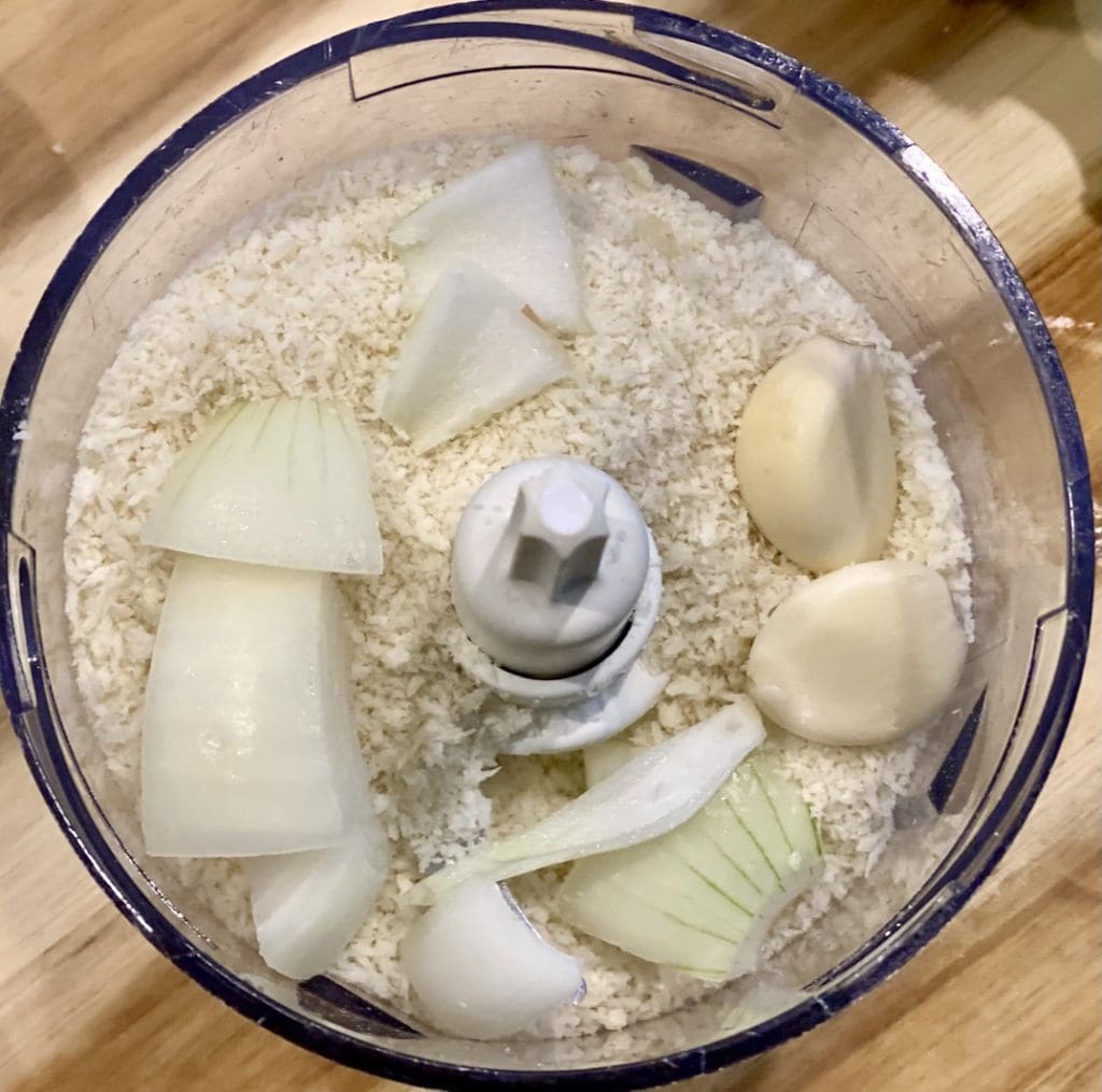 blending panko crumbs