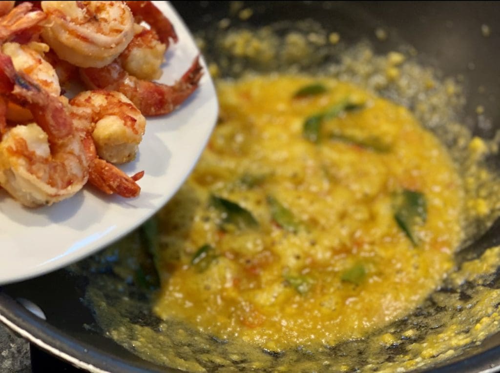 Easy salted egg prawn