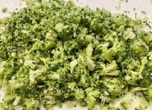 preparing the broccoli