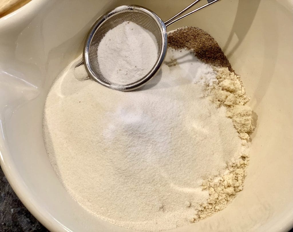 mixing flour