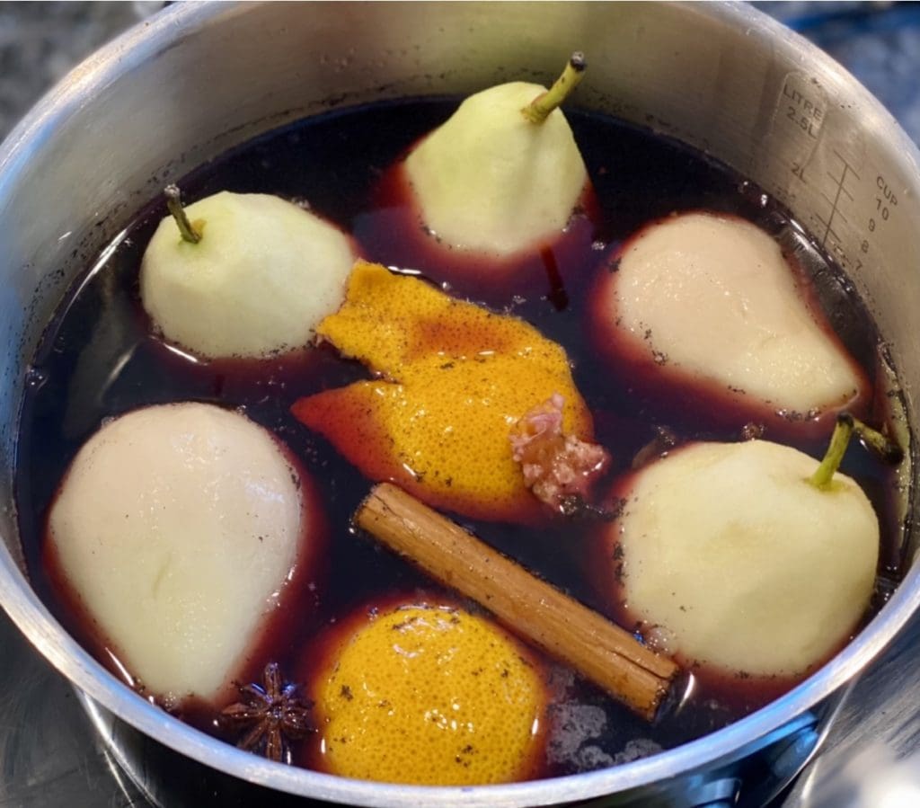 Poached Pears In Red Wine