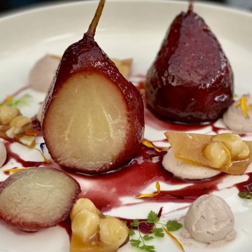 Poached Pears In Red Wine