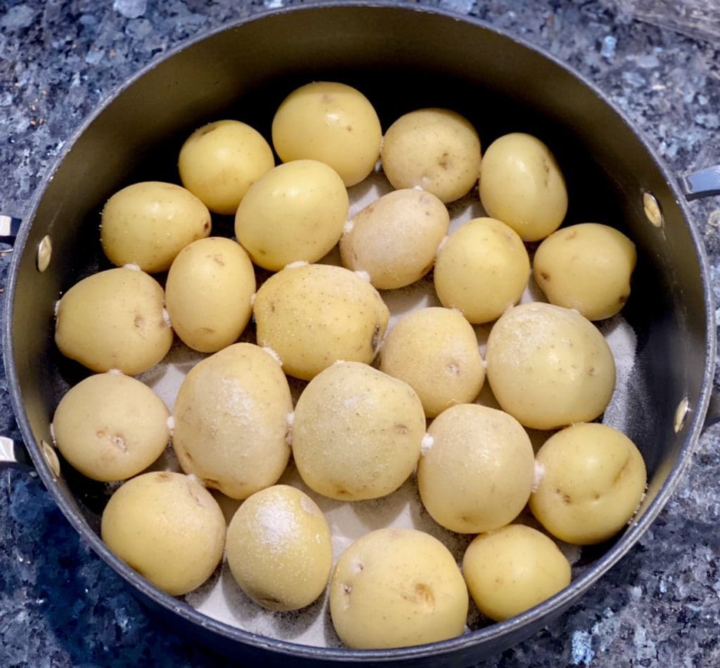 cooking potatoes