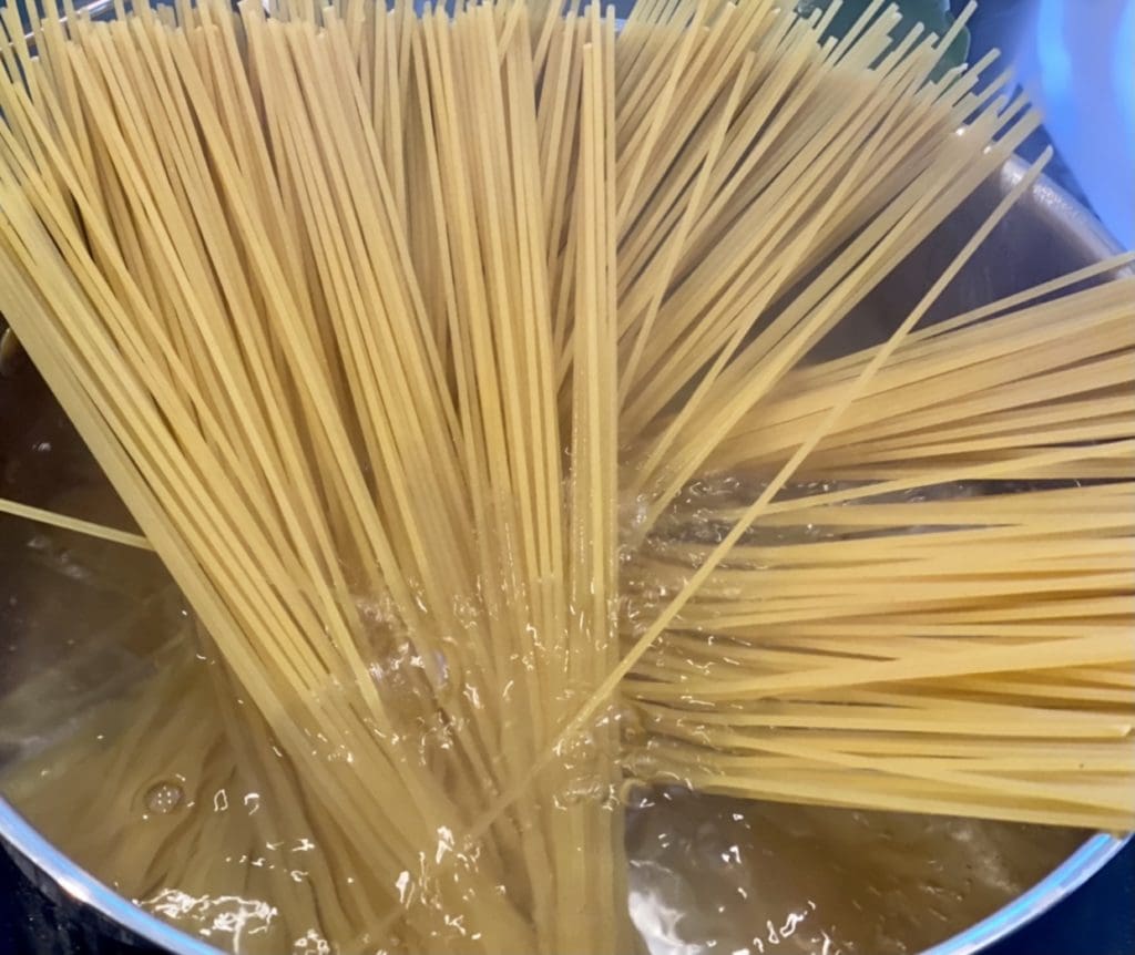 cooking pasta