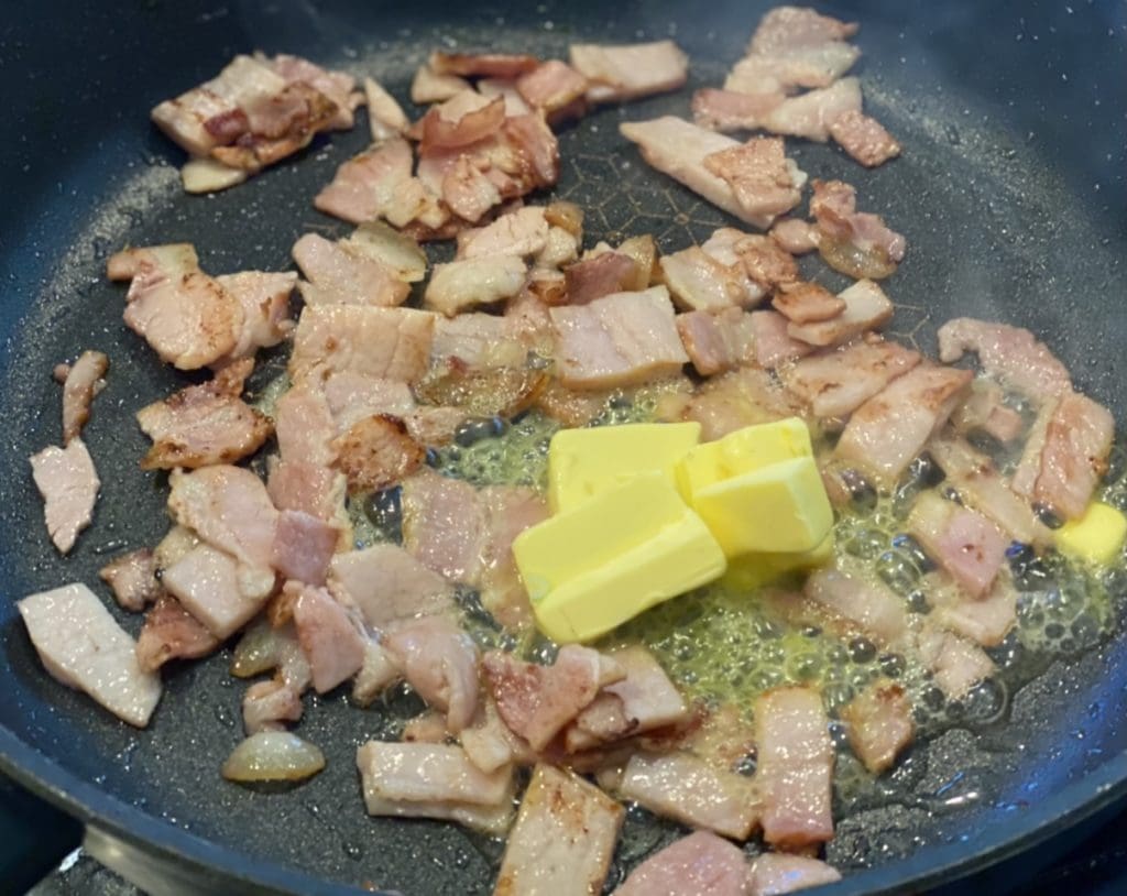 frying bacon