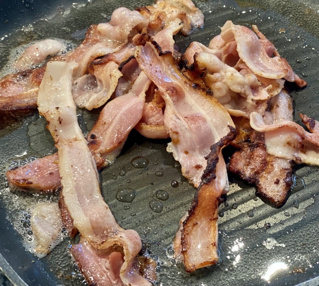 cooking bacon