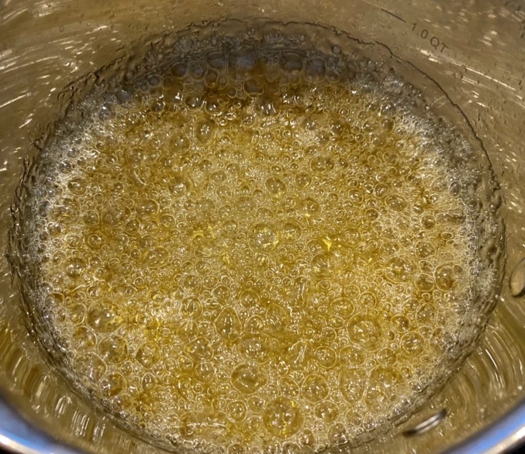 making the caramel