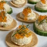 Smoked salmon canapés