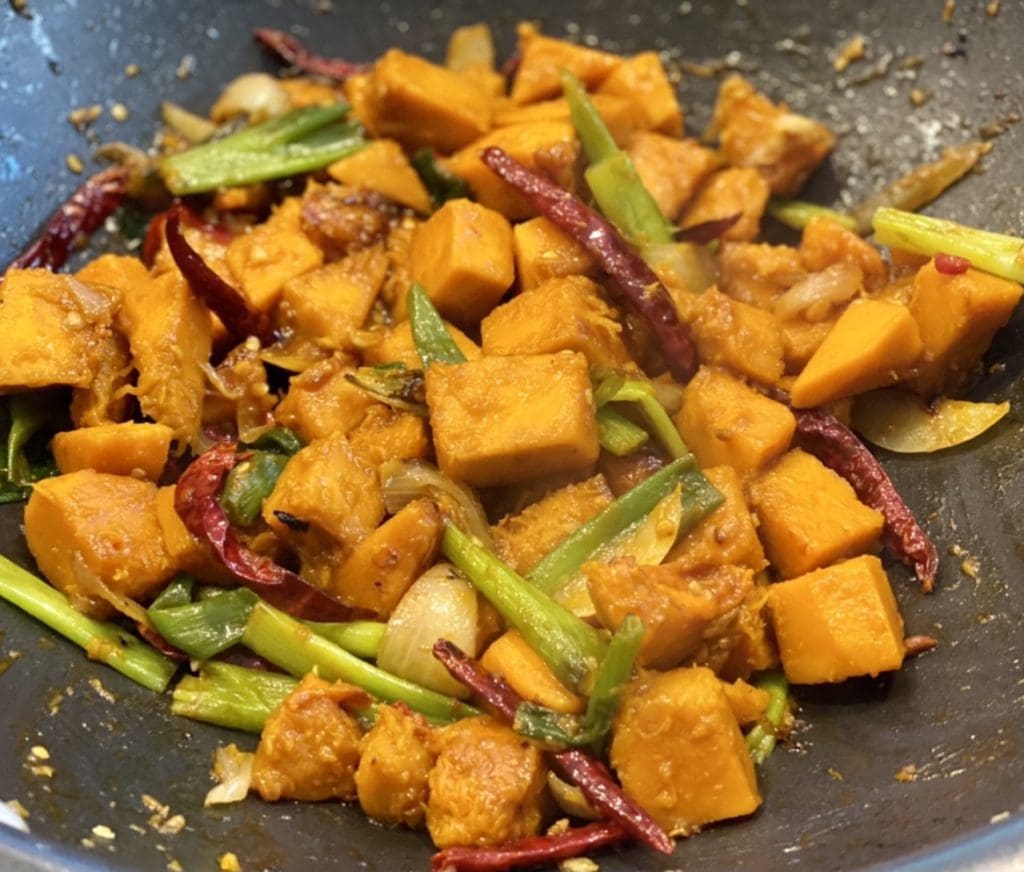 Pumpkin and Cashew Stir Fry