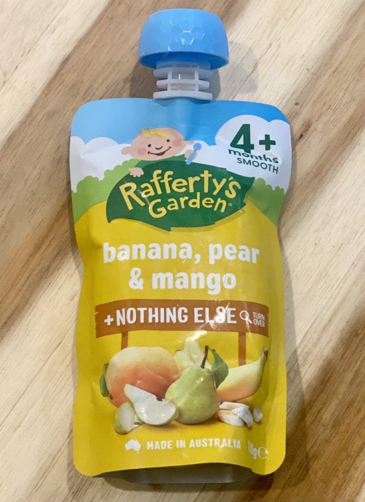 Mango, Pear and Banana Purée 