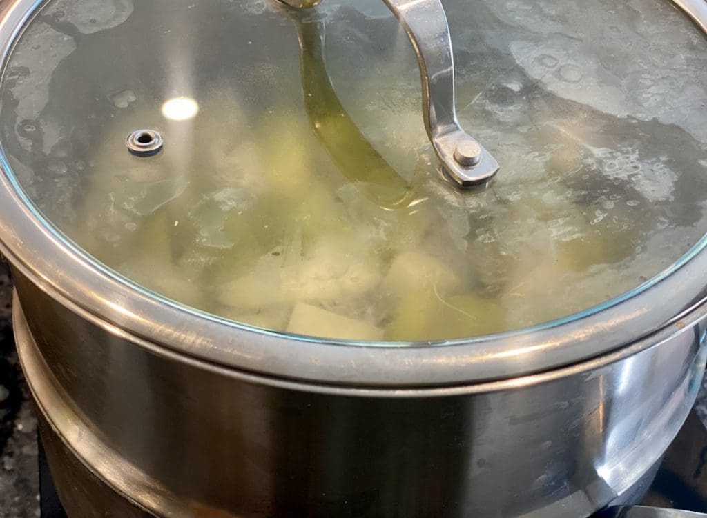 steaming the pears