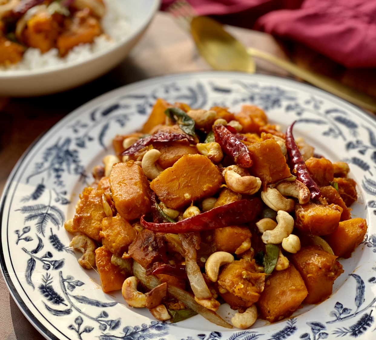 Pumpkin and Cashew Stir Fry