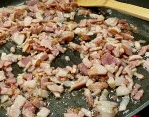 frying bacon