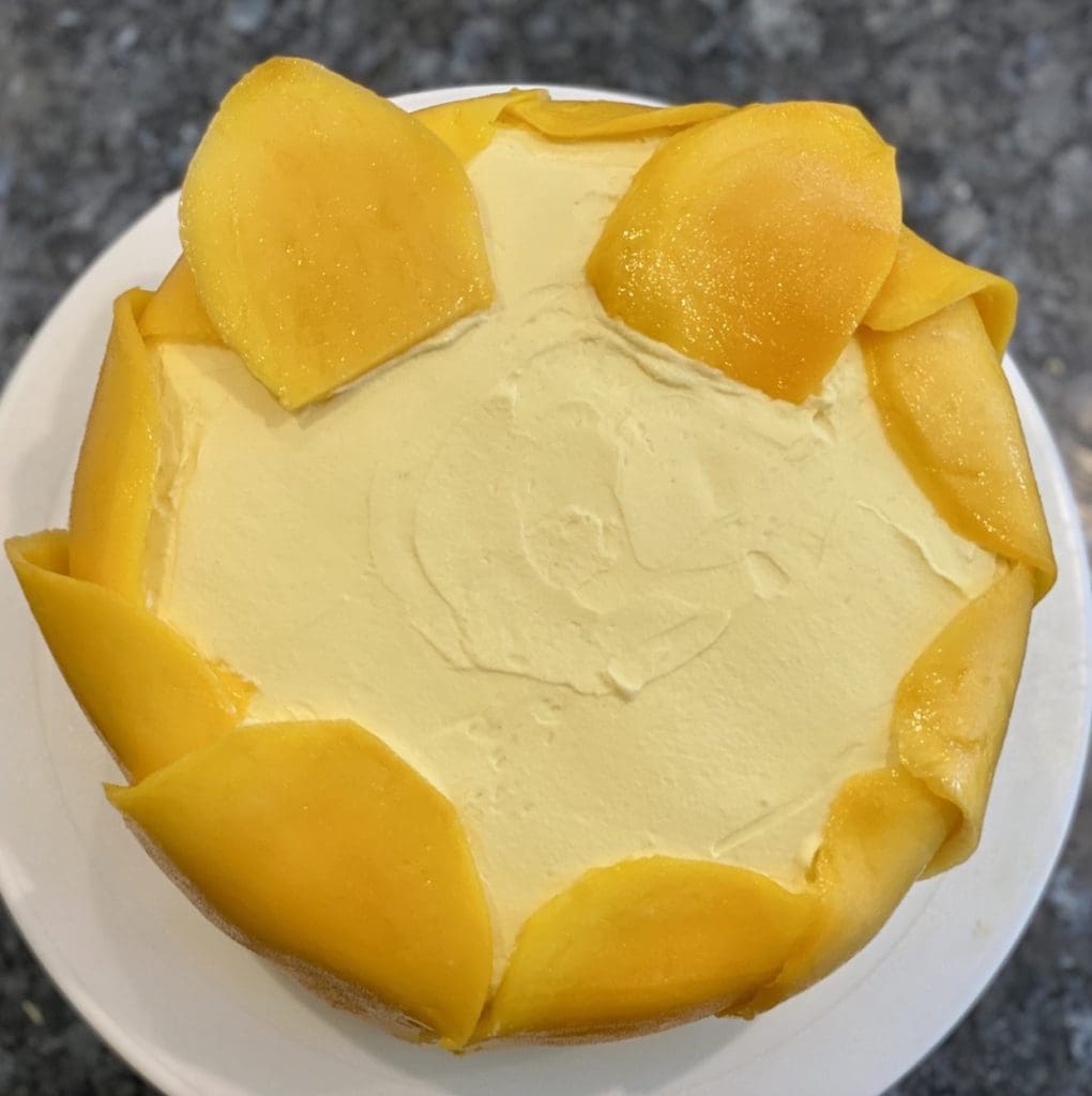 Lion Cake with Mango & Cream