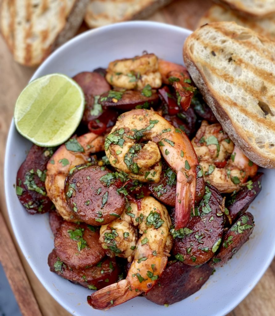 Prawns and Chorizo Tapas