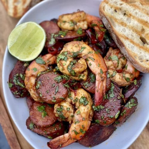 Prawns and Chorizo Tapas