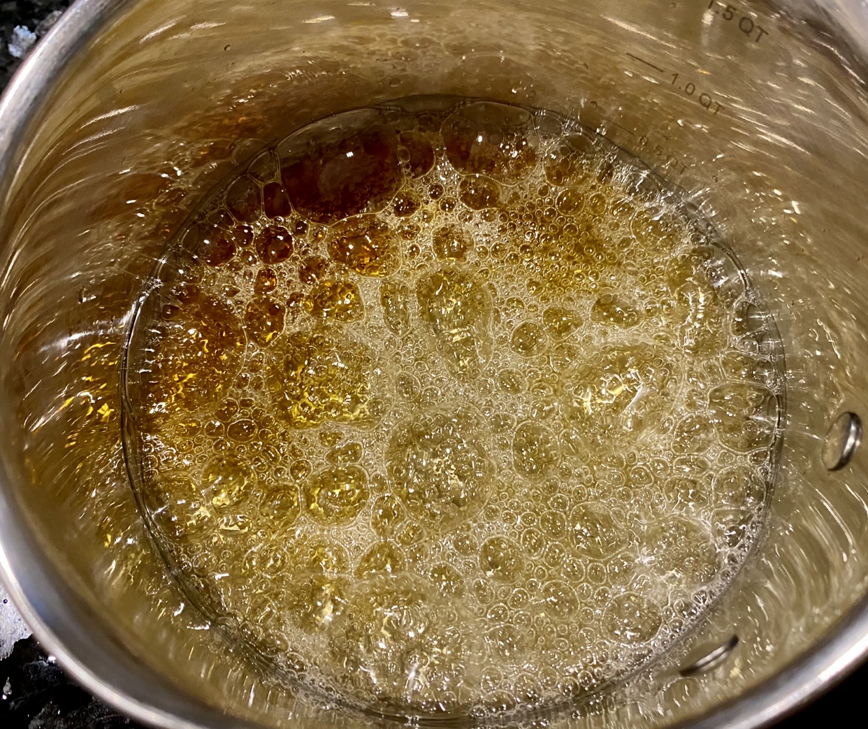 making the caramel