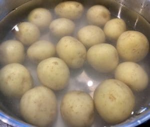 boiling potatoes