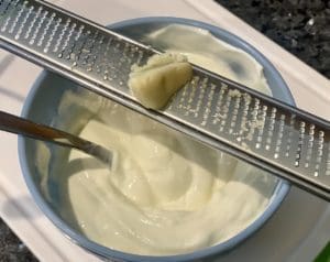 grating yogurt